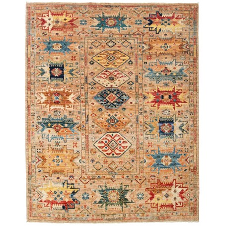 Tribal Pakistan Astratto Beige Multicolore 152x192 Cm