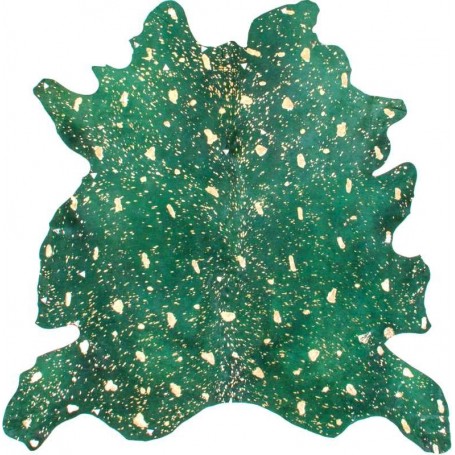 tappeti Ferrara 110 verde bottiglia oro