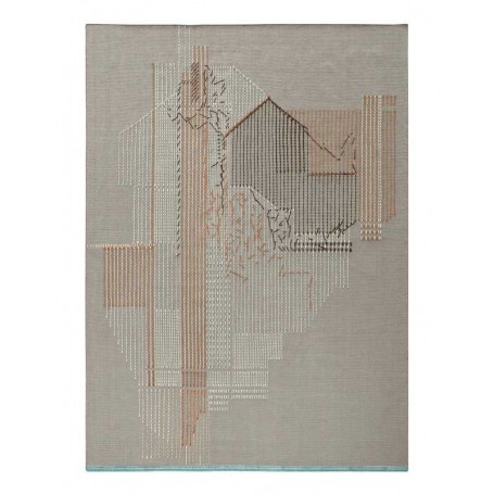 tappeto moderno GAN rug Backstitch Composition Brick