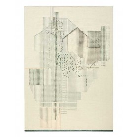 tappeto moderno GAN rug Backstitch Composition Green