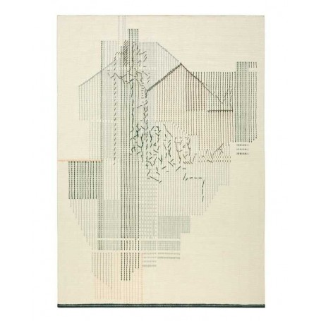 tappeto moderno GAN rug Backstitch Composition Green