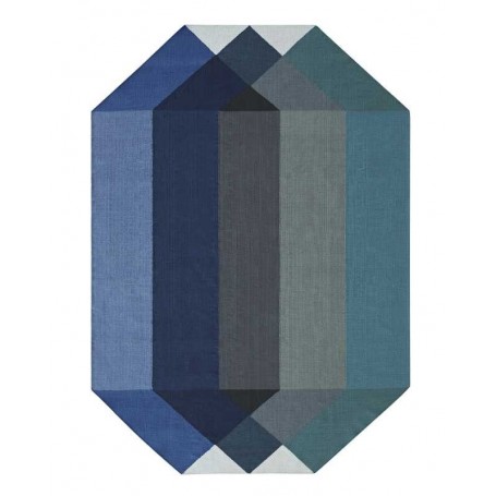 tappeto moderno GAN rug Diamond Kilim Blue-Green