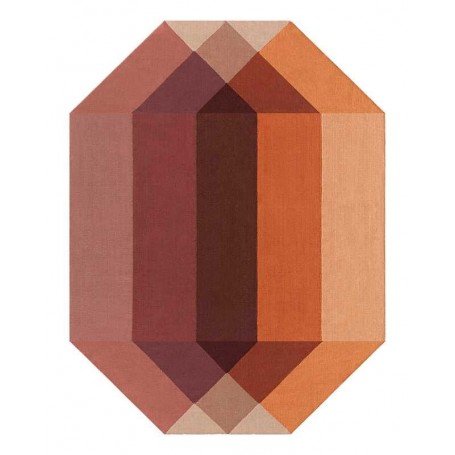 tappeto moderno GAN rug Diamond Kilim Orange-Wine 