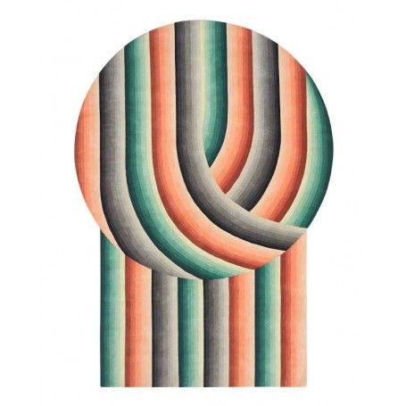 tappeto moderno GAN rug Round Mirage Orange 